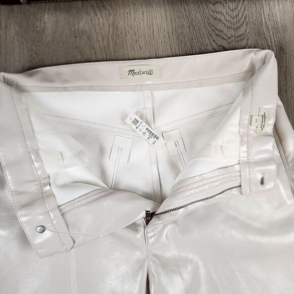 Madewell The Perfect Vintage Straight Jean Faux Leather Pants size 28 - Picture 7 of 8